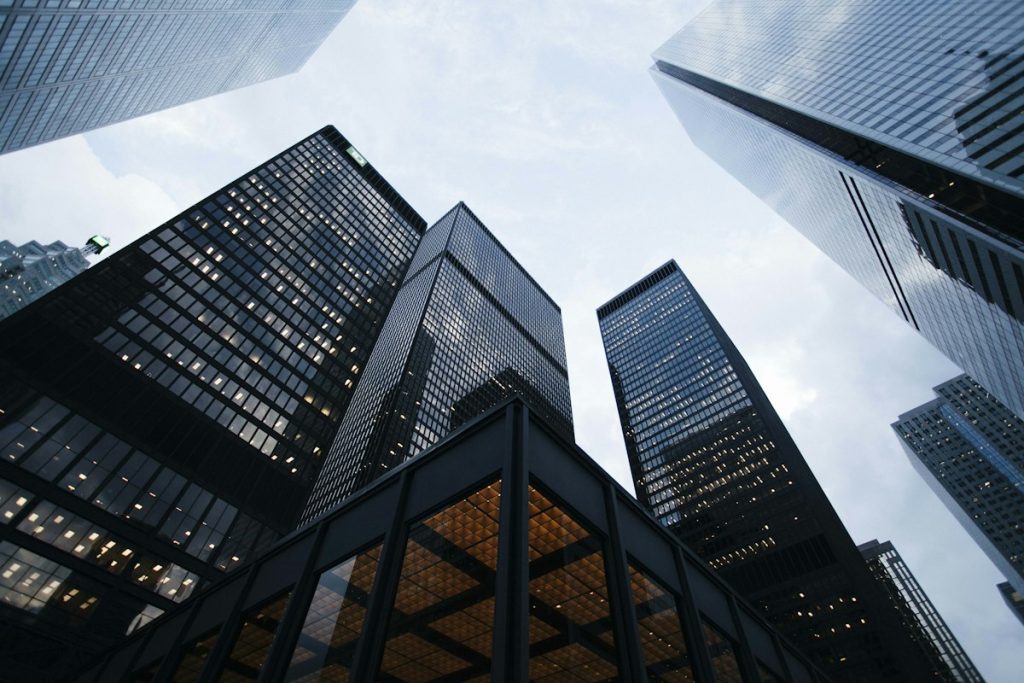 Modern Glass Corporate Building Headquarters